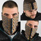 New Zealand Maori Niho Taniwha Neck Gaiter Karaka Mangopare and Puhoro Pattern - Aussie Hoodie