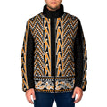 New Zealand Maori Niho Taniwha Padded Jacket Karaka Mangopare and Puhoro Pattern - Aussie Hoodie
