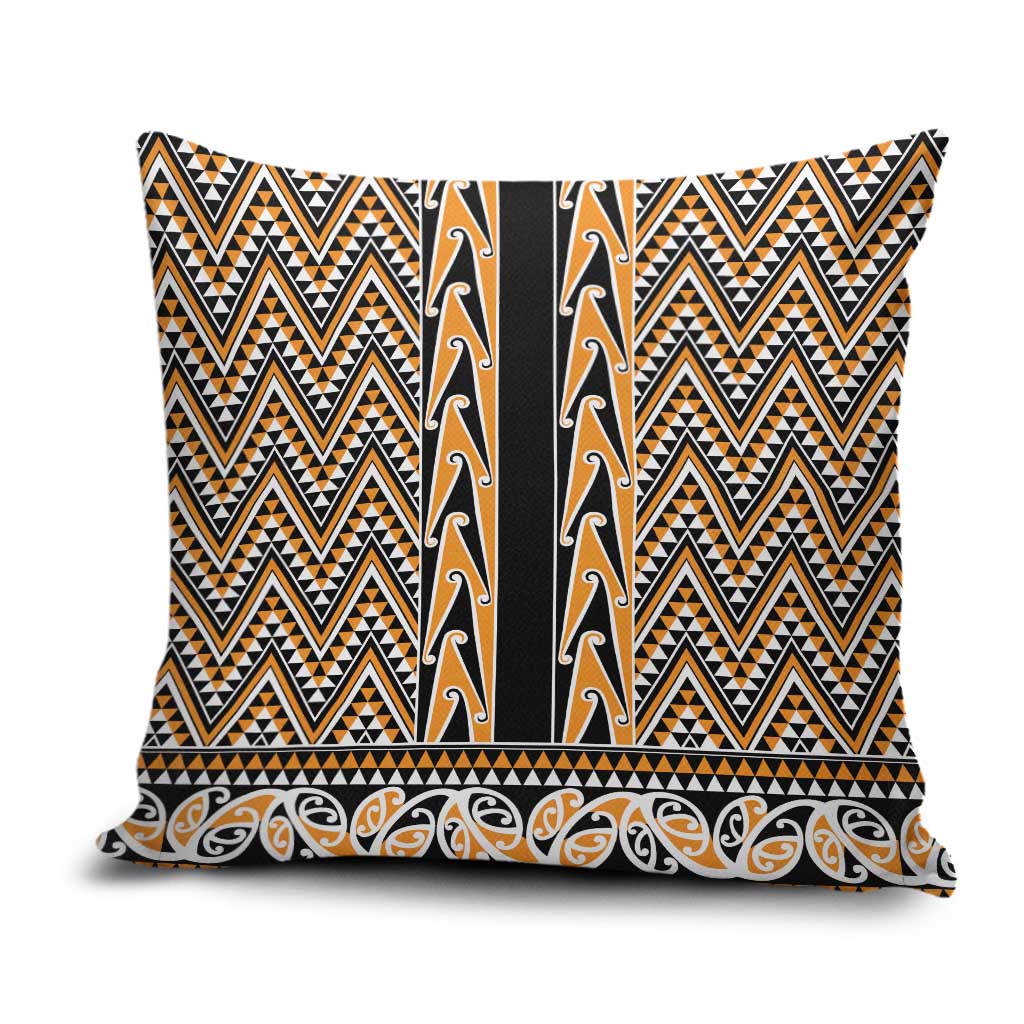 New Zealand Maori Niho Taniwha Pillow Cover Karaka Mangopare and Puhoro Pattern - Aussie Hoodie
