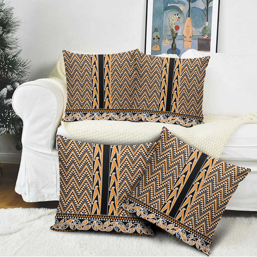 New Zealand Maori Niho Taniwha Pillow Cover Karaka Mangopare and Puhoro Pattern - Aussie Hoodie