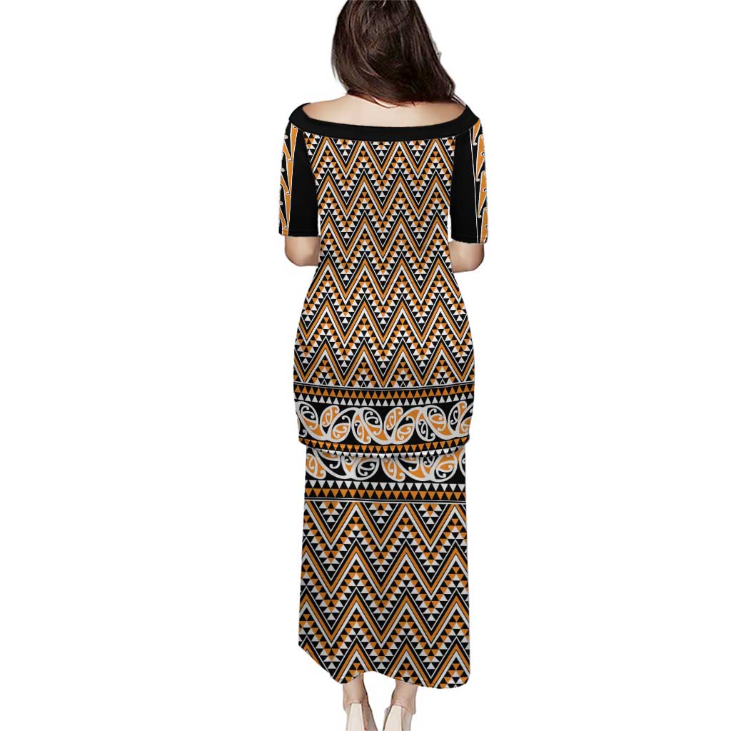 New Zealand Maori Niho Taniwha Puletasi Karaka Mangopare and Puhoro Pattern