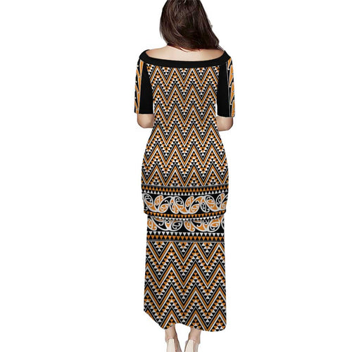 New Zealand Maori Niho Taniwha Puletasi Karaka Mangopare and Puhoro Pattern