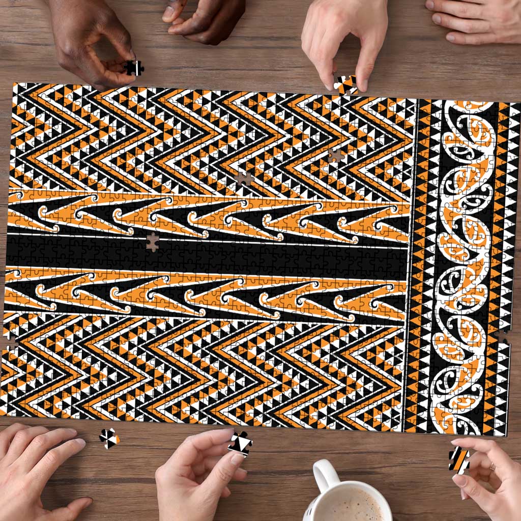 New Zealand Maori Niho Taniwha Puzzle Karaka Mangopare and Puhoro Pattern - Aussie Hoodie