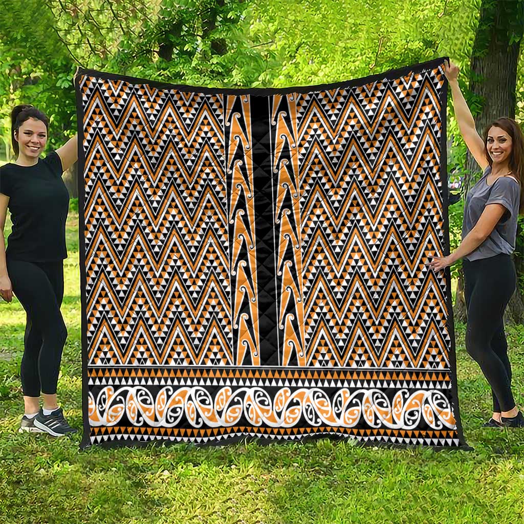 New Zealand Maori Niho Taniwha Quilt Karaka Mangopare and Puhoro Pattern