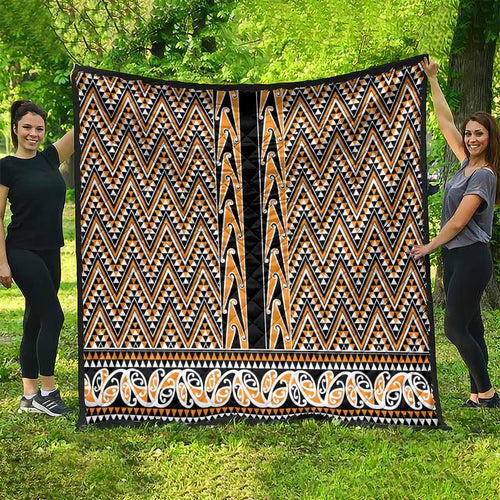 New Zealand Maori Niho Taniwha Quilt Karaka Mangopare and Puhoro Pattern