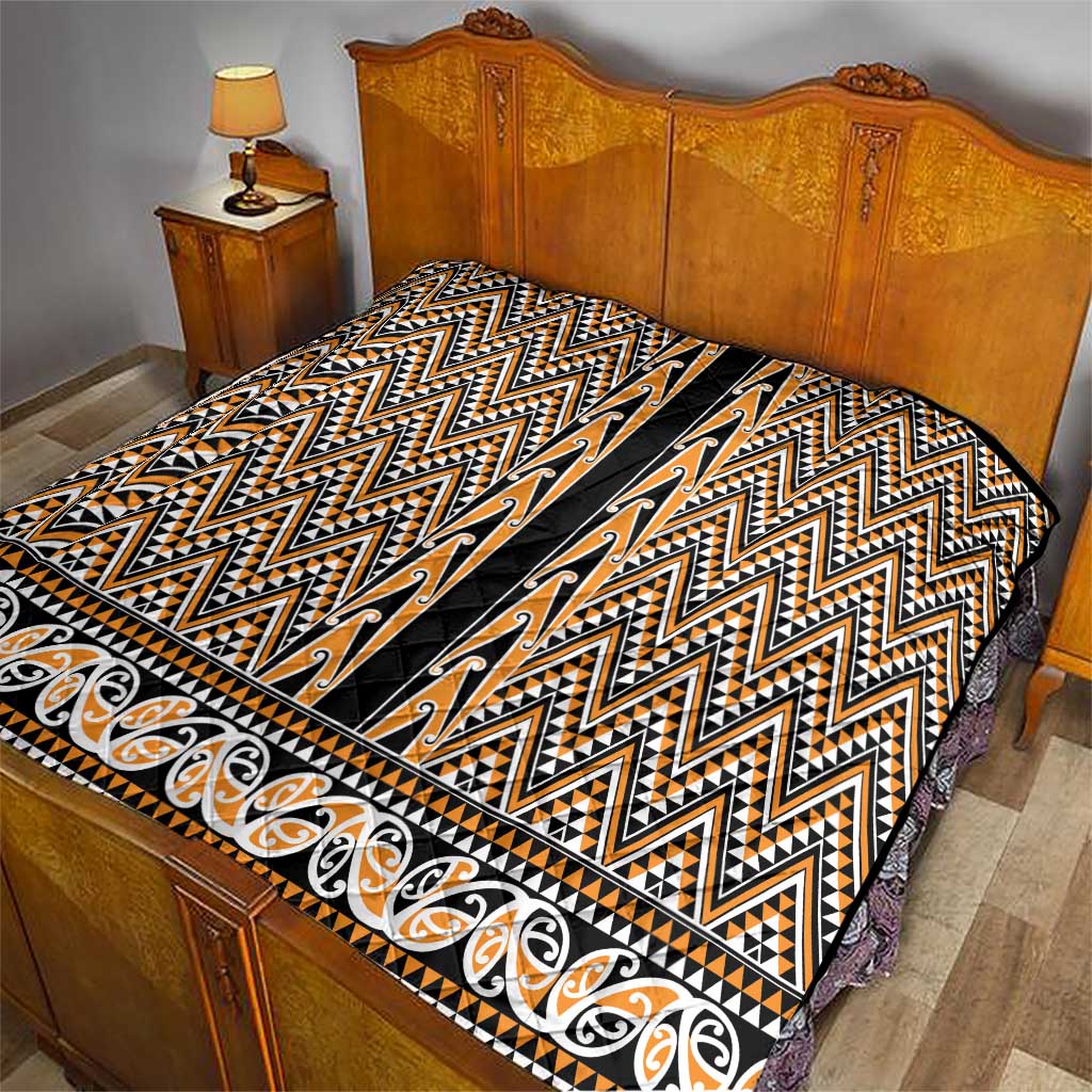 New Zealand Maori Niho Taniwha Quilt Karaka Mangopare and Puhoro Pattern