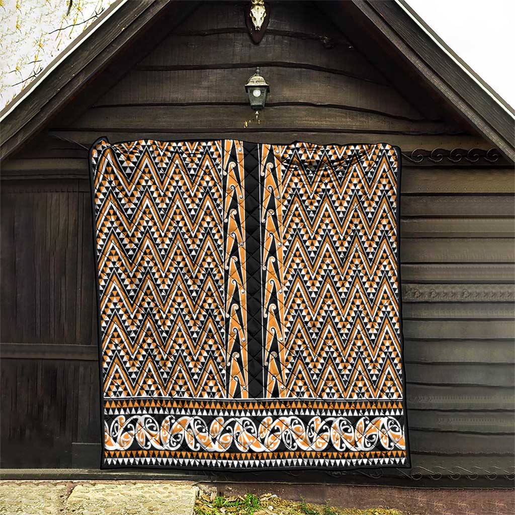 New Zealand Maori Niho Taniwha Quilt Karaka Mangopare and Puhoro Pattern