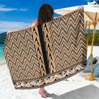 New Zealand Maori Niho Taniwha Sarong Karaka Mangopare and Puhoro Pattern