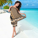 New Zealand Maori Niho Taniwha Sarong Karaka Mangopare and Puhoro Pattern