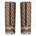 New Zealand Maori Niho Taniwha Skinny Tumbler Karaka Mangopare and Puhoro Pattern