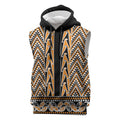 New Zealand Maori Niho Taniwha Sleeveless Hoodie Karaka Mangopare and Puhoro Pattern - Aussie Hoodie