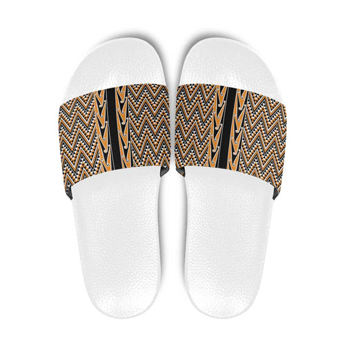 New Zealand Maori Niho Taniwha Slide Sandals Karaka Mangopare and Puhoro Pattern - Aussie Hoodie
