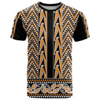 New Zealand Maori Niho Taniwha T Shirt Karaka Mangopare and Puhoro Pattern
