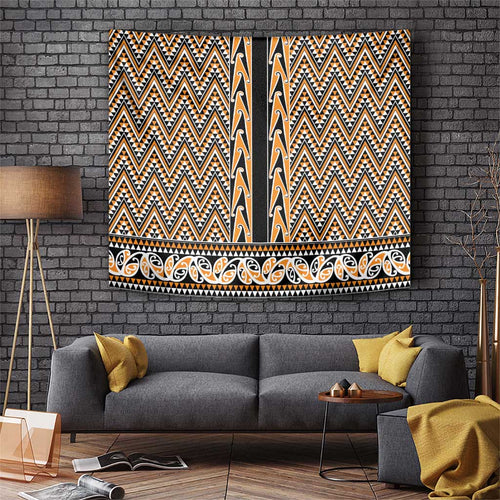 New Zealand Maori Niho Taniwha Tapestry Karaka Mangopare and Puhoro Pattern