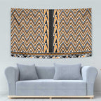 New Zealand Maori Niho Taniwha Tapestry Karaka Mangopare and Puhoro Pattern