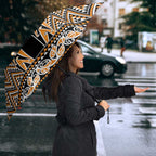New Zealand Maori Niho Taniwha Umbrella Karaka Mangopare and Puhoro Pattern - Aussie Hoodie