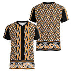 New Zealand Maori Niho Taniwha Women V-Neck T-Shirt Karaka Mangopare and Puhoro Pattern