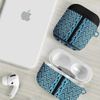 New Zealand Maori Niho Taniwha AirPods Case Kikorangi Mangopare and Puhoro Pattern - Aussie Hoodie