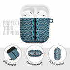 New Zealand Maori Niho Taniwha AirPods Case Kikorangi Mangopare and Puhoro Pattern - Aussie Hoodie