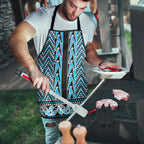 New Zealand Maori Niho Taniwha Apron Kikorangi Mangopare and Puhoro Pattern - Aussie Hoodie