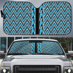 New Zealand Maori Niho Taniwha Auto Sun Shade Kikorangi Mangopare and Puhoro Pattern - Aussie Hoodie