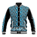New Zealand Maori Niho Taniwha Baseball Jacket Kikorangi Mangopare and Puhoro Pattern
