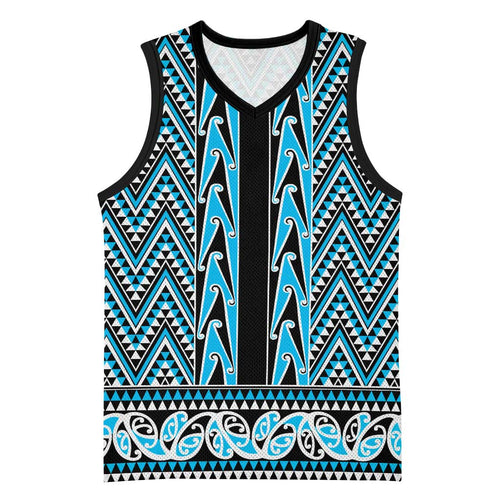 New Zealand Maori Niho Taniwha Basketball Jersey Kikorangi Mangopare and Puhoro Pattern - Aussie Hoodie