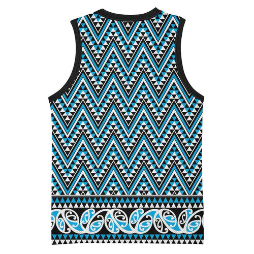 New Zealand Maori Niho Taniwha Basketball Jersey Kikorangi Mangopare and Puhoro Pattern - Aussie Hoodie