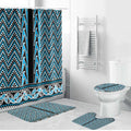 New Zealand Maori Niho Taniwha Bathroom Set Kikorangi Mangopare and Puhoro Pattern - Aussie Hoodie