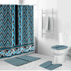 New Zealand Maori Niho Taniwha Bathroom Set Kikorangi Mangopare and Puhoro Pattern - Aussie Hoodie