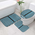 New Zealand Maori Niho Taniwha Bathroom Set Kikorangi Mangopare and Puhoro Pattern - Aussie Hoodie
