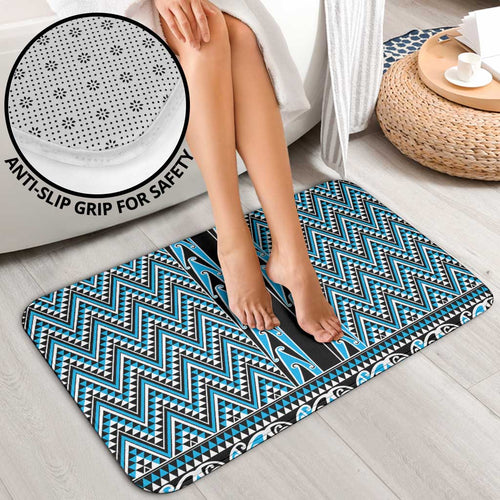New Zealand Maori Niho Taniwha Bathroom Set Kikorangi Mangopare and Puhoro Pattern - Aussie Hoodie