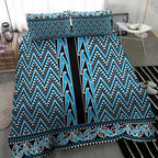 New Zealand Maori Niho Taniwha Bedding Set Kikorangi Mangopare and Puhoro Pattern