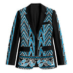 New Zealand Maori Niho Taniwha Blazer Kikorangi Mangopare and Puhoro Pattern - Aussie Hoodie