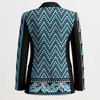 New Zealand Maori Niho Taniwha Blazer Kikorangi Mangopare and Puhoro Pattern - Aussie Hoodie