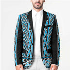 New Zealand Maori Niho Taniwha Blazer Kikorangi Mangopare and Puhoro Pattern - Aussie Hoodie