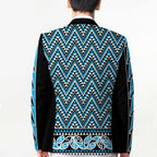 New Zealand Maori Niho Taniwha Blazer Kikorangi Mangopare and Puhoro Pattern - Aussie Hoodie