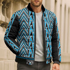 New Zealand Maori Niho Taniwha Bomber Puffer Jacket Kikorangi Mangopare and Puhoro Pattern - Aussie Hoodie