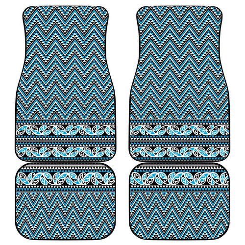 New Zealand Maori Niho Taniwha Car Mats Kikorangi Mangopare and Puhoro Pattern