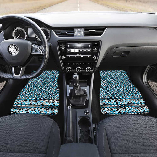 New Zealand Maori Niho Taniwha Car Mats Kikorangi Mangopare and Puhoro Pattern
