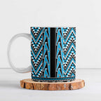 New Zealand Maori Niho Taniwha Ceramic Mug Kikorangi Mangopare and Puhoro Pattern - Aussie Hoodie