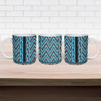 New Zealand Maori Niho Taniwha Ceramic Mug Kikorangi Mangopare and Puhoro Pattern - Aussie Hoodie