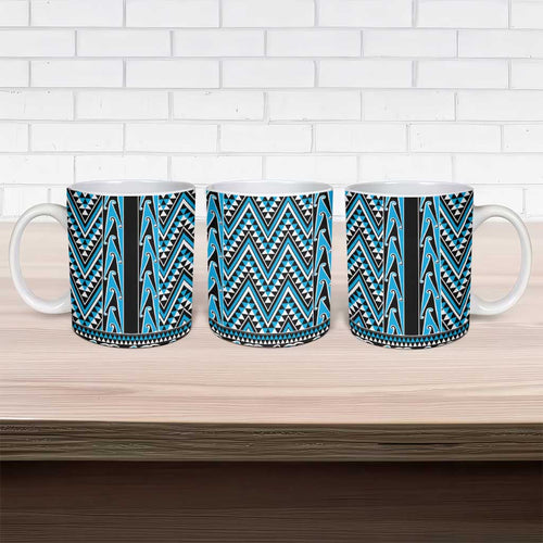 New Zealand Maori Niho Taniwha Ceramic Mug Kikorangi Mangopare and Puhoro Pattern - Aussie Hoodie