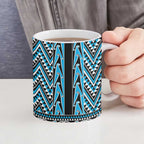 New Zealand Maori Niho Taniwha Ceramic Mug Kikorangi Mangopare and Puhoro Pattern - Aussie Hoodie