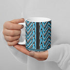 New Zealand Maori Niho Taniwha Ceramic Mug Kikorangi Mangopare and Puhoro Pattern - Aussie Hoodie