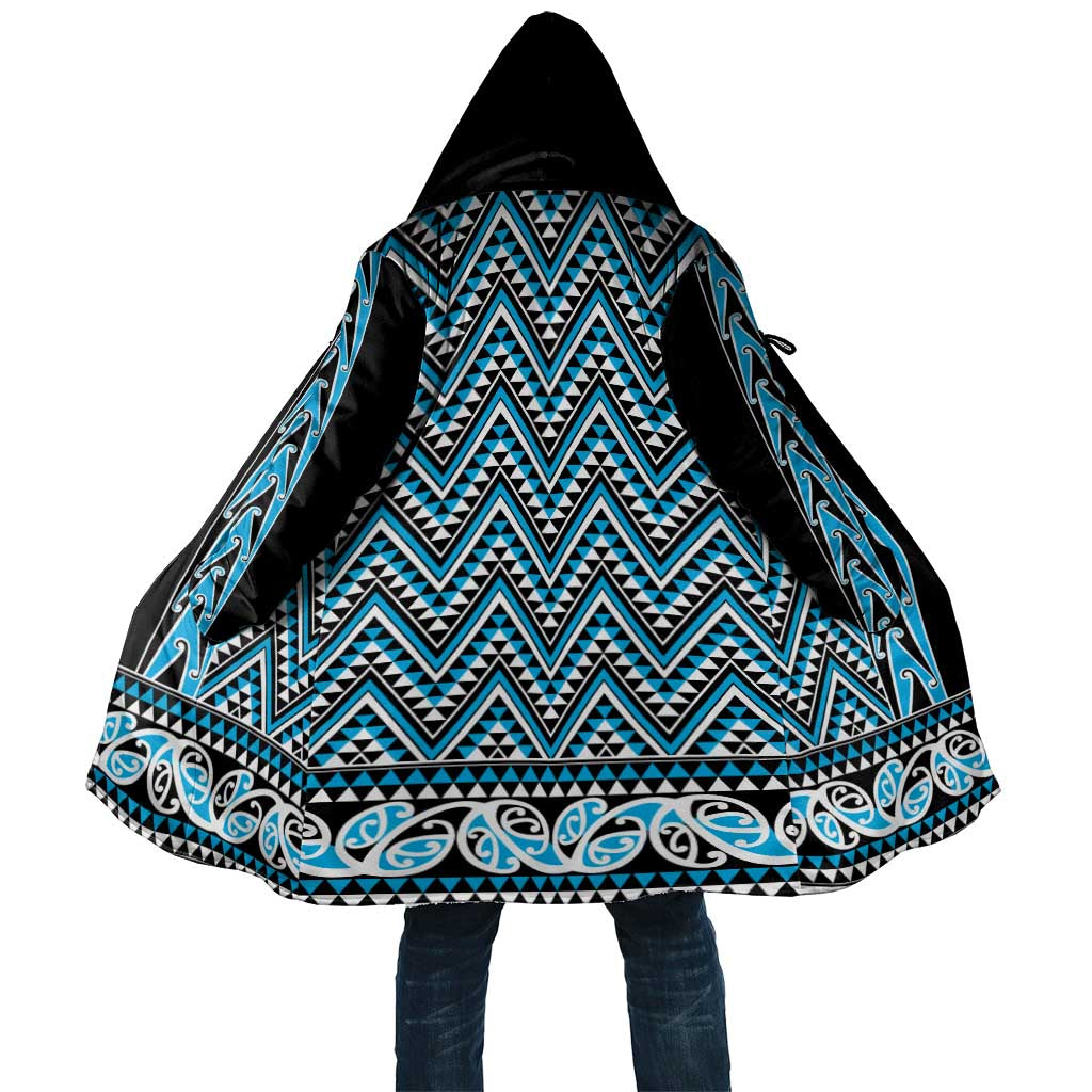 New Zealand Maori Niho Taniwha Cloak Kikorangi Mangopare and Puhoro Pattern - Aussie Hoodie