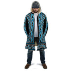New Zealand Maori Niho Taniwha Cloak Kikorangi Mangopare and Puhoro Pattern - Aussie Hoodie