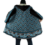 New Zealand Maori Niho Taniwha Cloak Kikorangi Mangopare and Puhoro Pattern - Aussie Hoodie