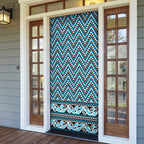 New Zealand Maori Niho Taniwha Door Cover Kikorangi Mangopare and Puhoro Pattern - Aussie Hoodie