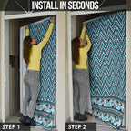New Zealand Maori Niho Taniwha Door Cover Kikorangi Mangopare and Puhoro Pattern - Aussie Hoodie